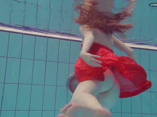 Libuse Underwater street girl Naked Body