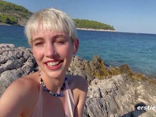 Ersties - beautiful Annika Plays With Herself On A superb Beach In Croatia