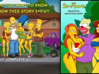 Krustie's Vacation Camp with incredible chicks&excl; - The Simptoons