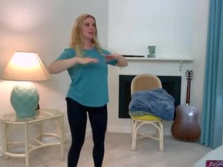 Stepson helps stepmom go ahead an exercise movie - Erin Electra