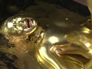 Gold Bodypaint Fucking Japanese sex film