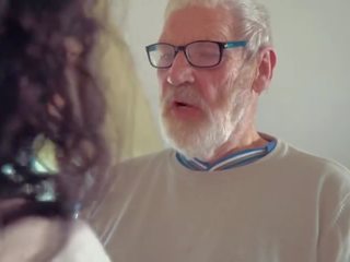 Pleasant Teen Fucked by Big peter Grandpa Cums in her Mouth with Cumplay
