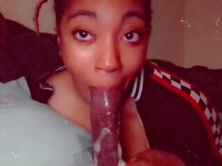 She came back for more of this big black phallus only to get her wet throat pump a cum bbc vs ebony sex clips