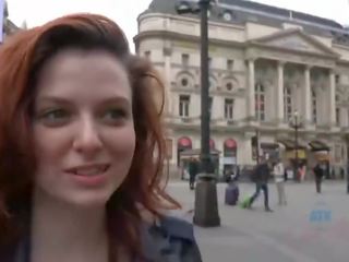 You ride the tube to Piccadilly circus and Emma is thrilled to see it in pe
