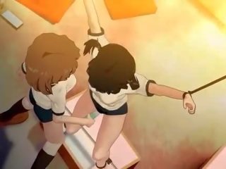Tied up anime anime cutie gets cunt vibed hard