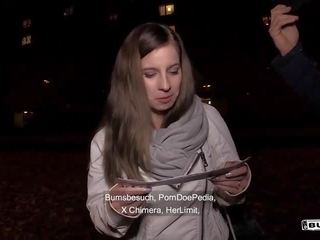 BUMS BUS - perky busty German newbie Vanda Angel picked up and fucked hard in sex video van